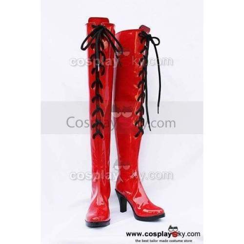 Vocaloid Meiko Red Cosplay Boots Shoes Custom Made