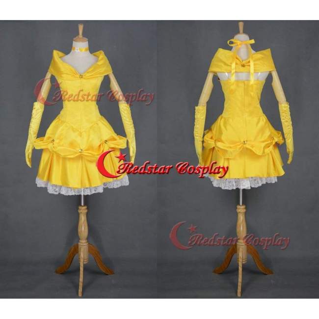 Beauty And The Beast Belle Princess Evening Party Dress Costume Cosplay