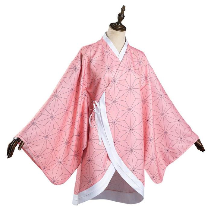 Demon Slayer: Kimetsu No Yaiba Kamado Nezuko Kimono Coat Cosplay Costume