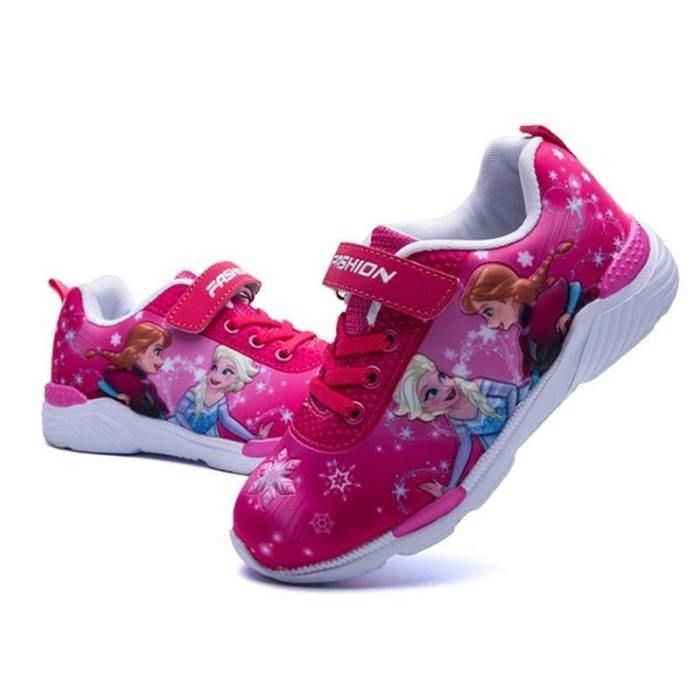 Kids Girls Child Elsa Anna Toddler Casual Tennis Shoes Sneaker