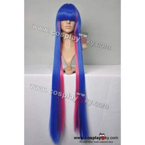 Panty And Stocking Dark Blue Pink Cosplay Wig