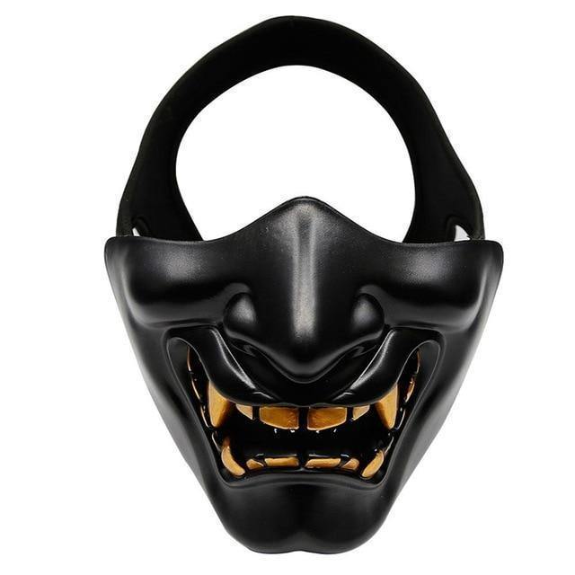 Halloween Tooth Decay Evil Demon Kabuki Samurai Half Cover Helmet Props