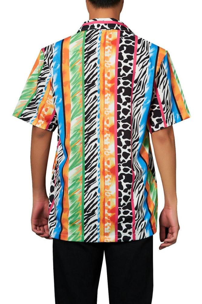 Men'S Hawaiian Shirt Leopard Printing