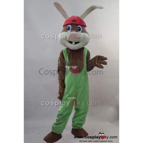 Red Hat Bunny Rabbit Mascot Costume Fancy Dress