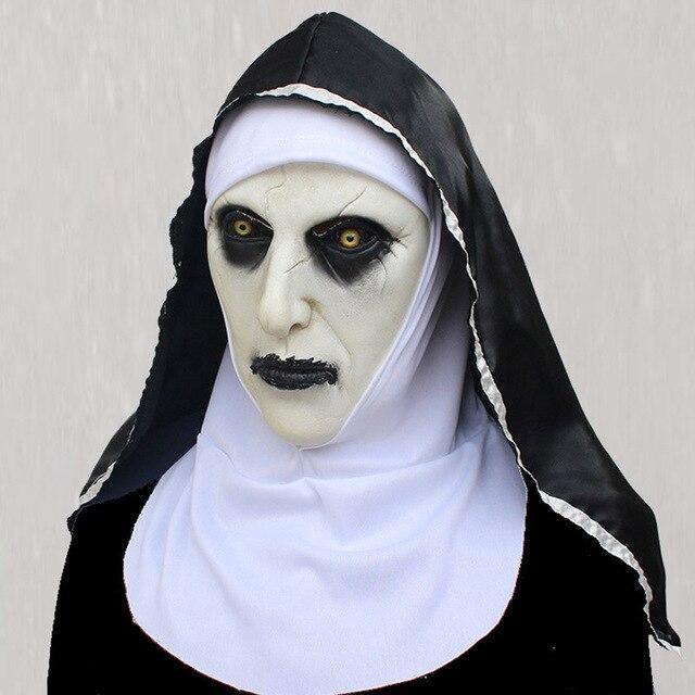The Nun Valak Horror Scary Mask Cosplay Halloween Party Headscarf