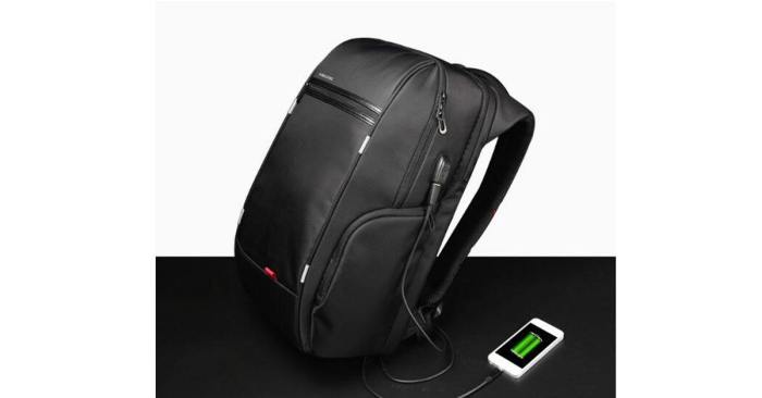 Men'S Business Security Usb Charger Backpack