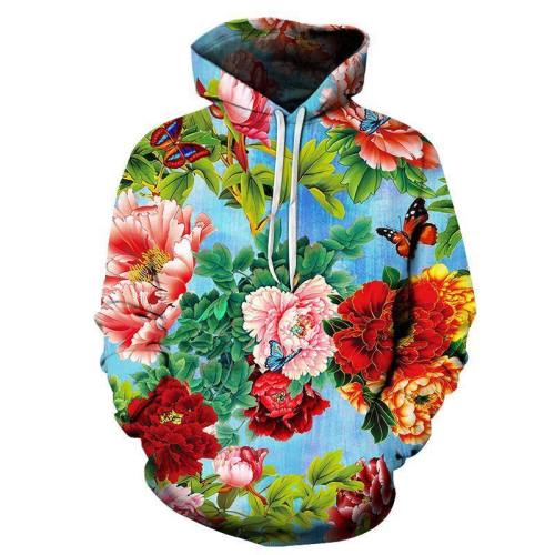 Bright Flowers 3D Sweatshirt Hoodie Pullover