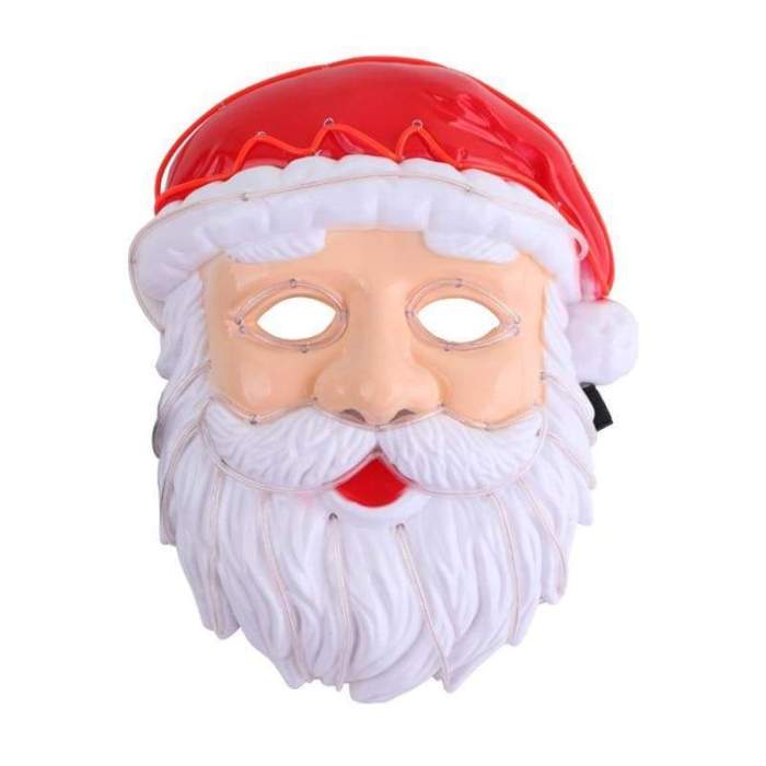 Santa Claus Led Mask Christmas Party Cosplay Props Adult