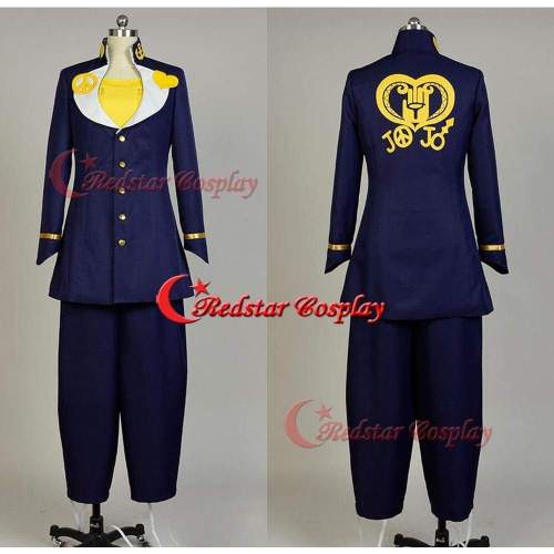 Jojo'S Bizarre Adventure Josuke Higashikata Cosplay Costume Outfit Suit Jacket