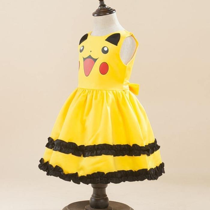Pikachu Cosplay Costume Halloween Pokemon Birthday Princess Dress