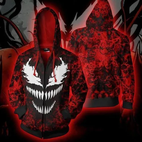 Spider-Man Hoodie - Venom Vs. Carnage Zip Up Hoodie Csos502