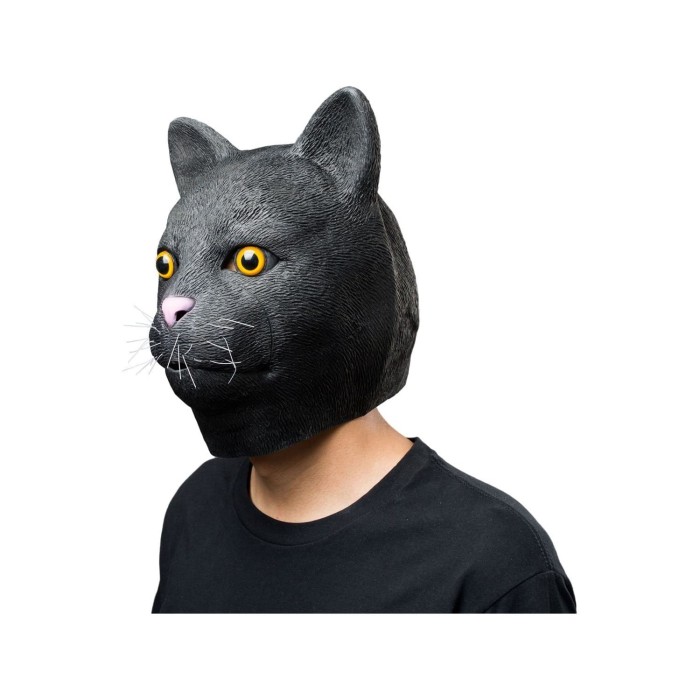 Black Cat Mask Halloween Animal Latex Masks Full Face Mask Adult Cosplay Props
