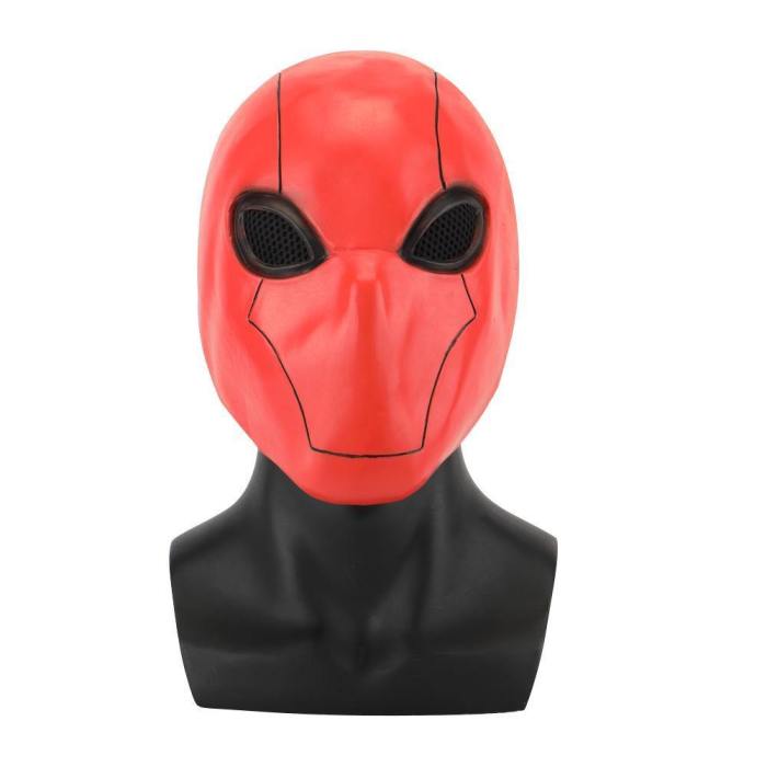 Red Hood Mask Latex Marvel Superhero Masks Helmet Full Head Unisex Adult Halloween Party Prop