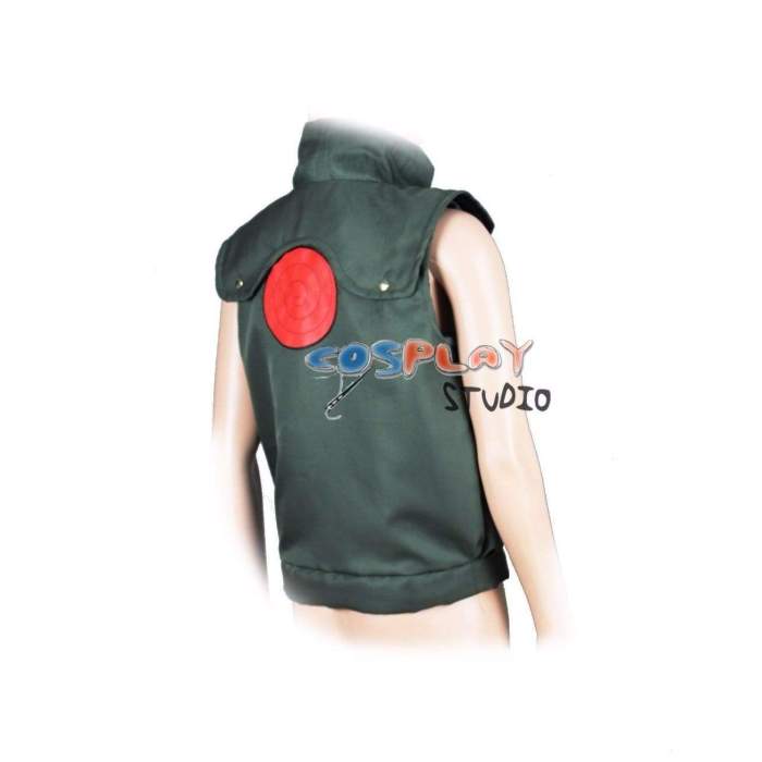 Naruto Cosplay Costume Japanese Anime Ninja Coat shinobi Kakashi Cosplay  Cartoon Green Vest For Show Man Fancy Adult