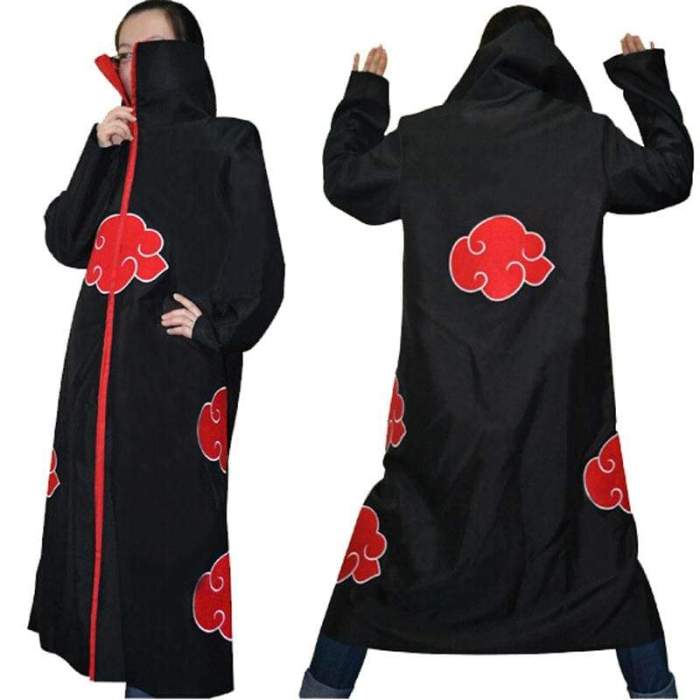 Halloween Costume Naruto Akatsuki Uchiha Itachi Cosplay Costume Cloak