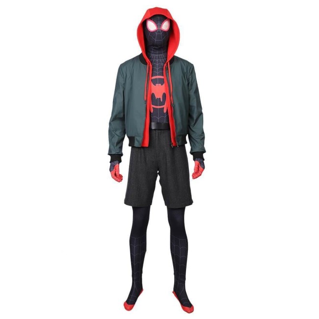 Anime Spider-Man Into The Spider-Verse Spiderman Jacket Costume Halloween Cosplay Suit