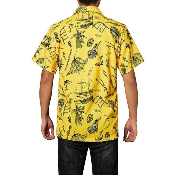 Men'S Hawaiian Shirts Marine Life Printed