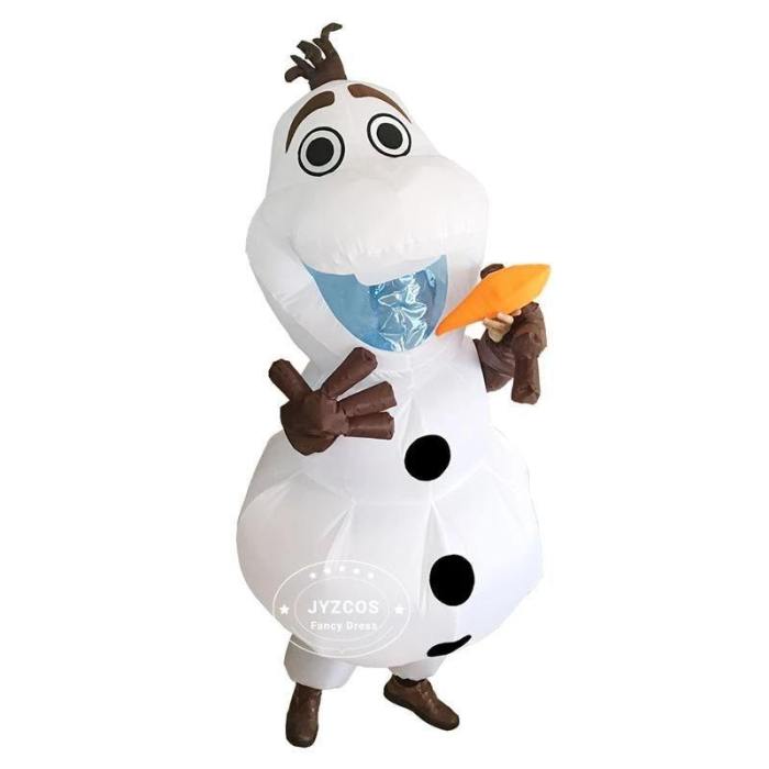 Olaf Snowman Costumes For Women Men Adult Purim Halloween Inflatable Christmas Blowup Anime Cosplay Fancy Dress Up Mascot