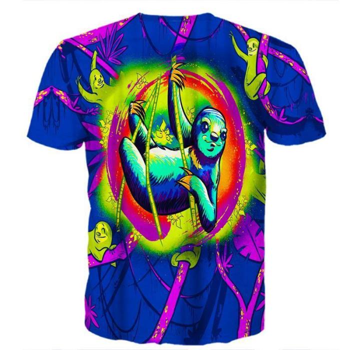 Colorful Psychedelic Sloth Shirt