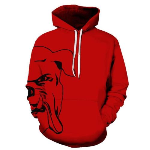 Angry Bull Dog 3D - Sweatshirt, Hoodie, Pullover