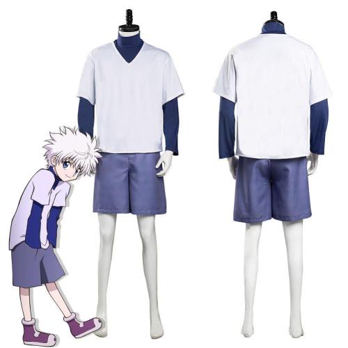 Hunter X Hunter Killua Zoldyck Top Shorts Outfits Halloween Carnival Suit Cosplay Costume