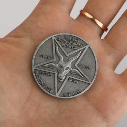 Lucifer Morningstar Satanic Pentecostal Coin Specie Accessories Props