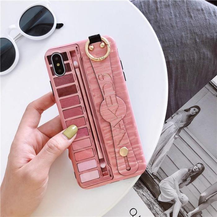 Glossy Naked 3 Make Up Eyeshadow Palette Phone Case With Hand Strap