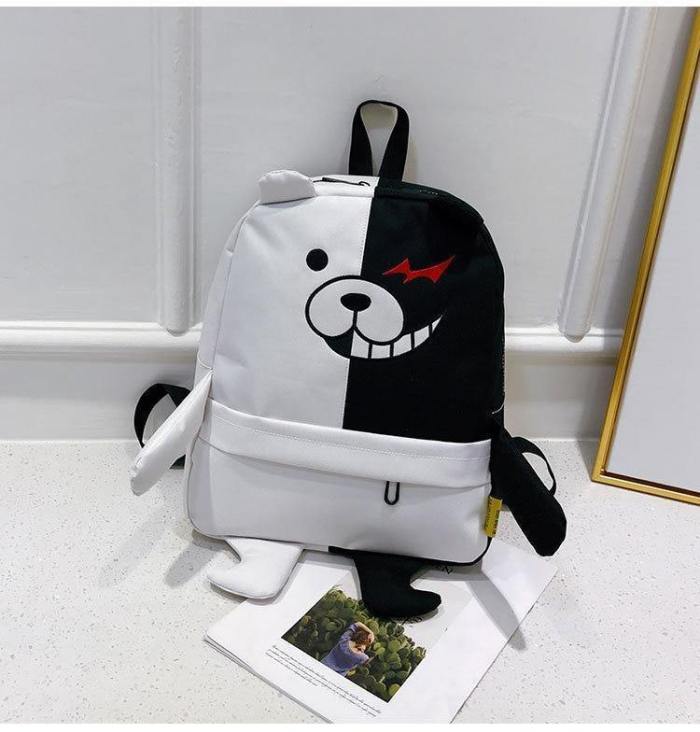 Danganronpa Dangan Ronpa Monokuma Student Bags Mochila Travel Backpack