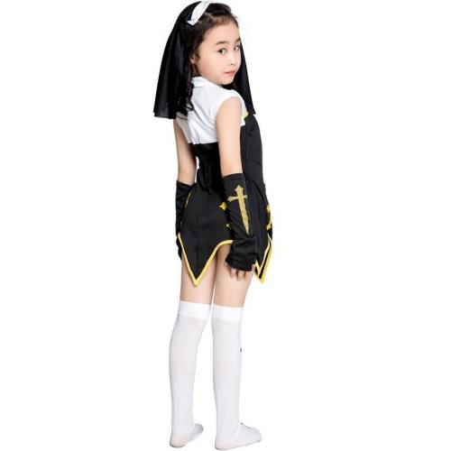 Priest Nun Missionary Medieval Halloween Cosplay Costumes For Girls