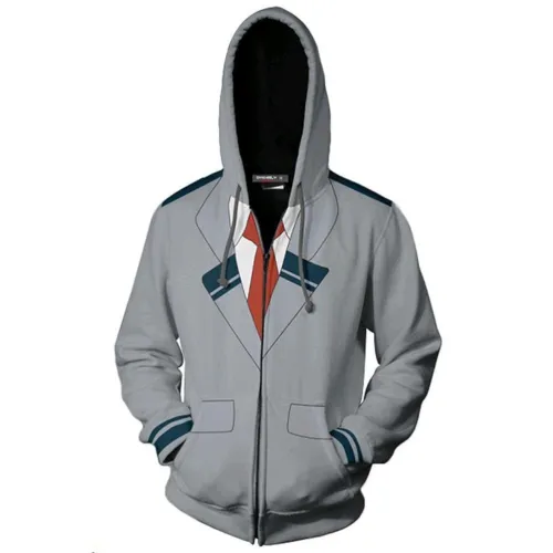 My Hero Academia Anime Cosplay Costume Sweatshirt Zip Up Hoodie