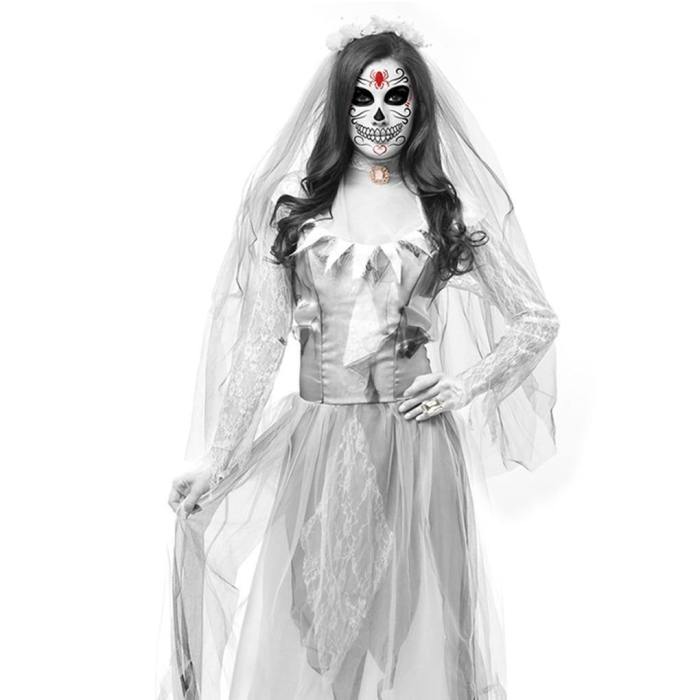 Halloween Horror Ghost Dead Corpse Zombie Bride Dress Cosplay Costumes
