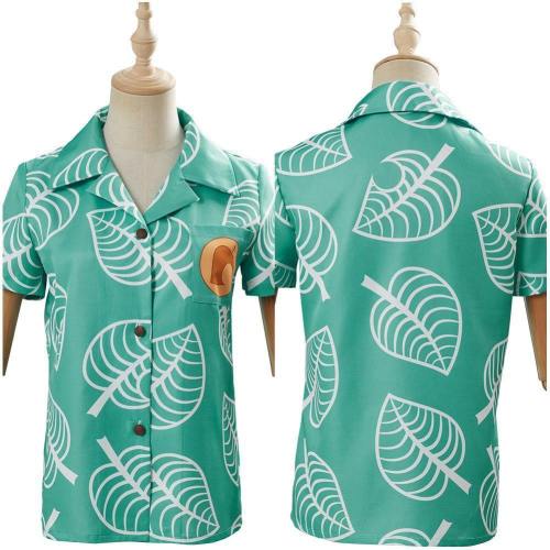 Adult Animal Crossing Timmy & Tommy Short Sleeve Shirts Top Cosplay Costume
