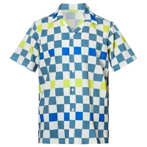 Men'S Hawaiian Shirts Llattice Printed