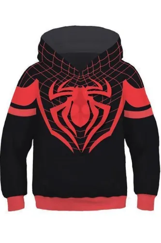 Little Boys Hoodie Spider-Man: Into The Spider-Verse Miles Morales 3D Pullover Sweatshirt Kids