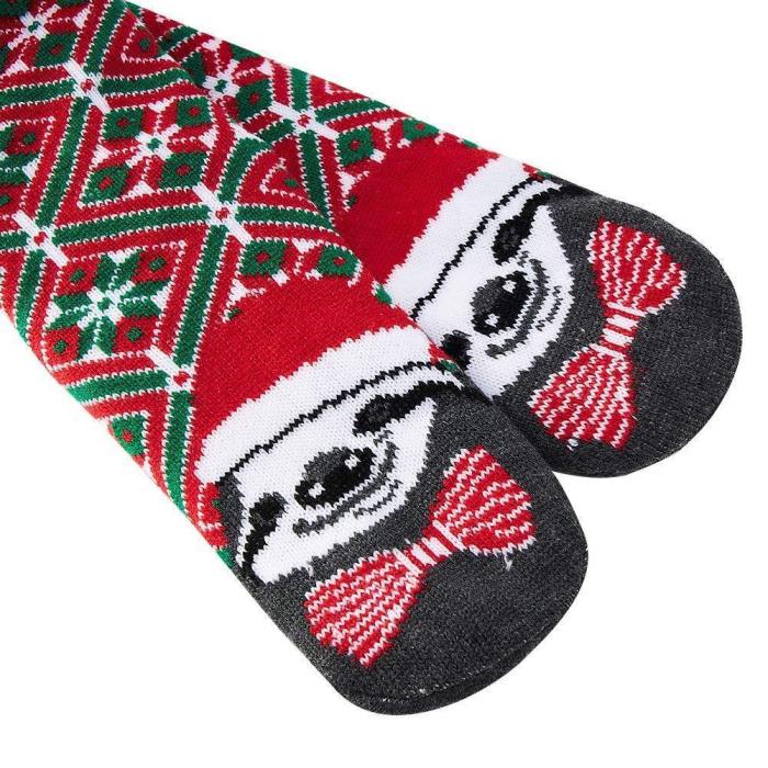 New Women Girls Fleece Lining Fuzzy Warm Socks Sloth Printed Skid Bilayer Soft Indoor Home Slippers Socks For Fall Winter