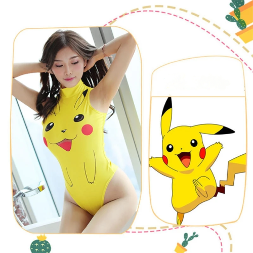 Pikachu Swimsuit Pokemon Go Kawaii Bikini Swimwear Cosplay Costumes