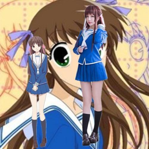Anime Fruits Basket Dress Cosplay Costume Tohru Honda Jk Girl School Uniform Women Sailor Costume