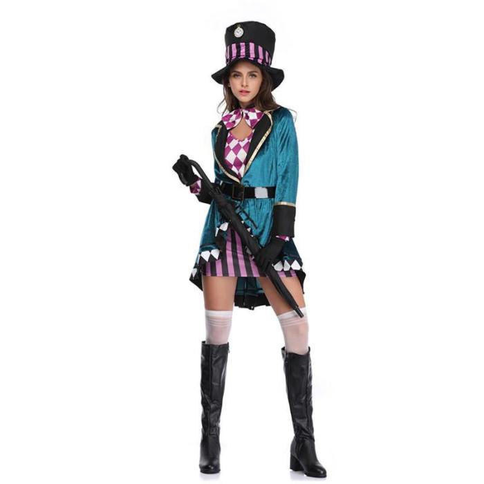 Alice In Wonderland Alice Dress Suit Magician Cosplay