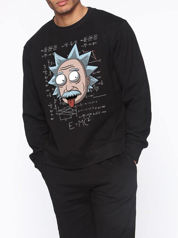 Mens Einstein Funny Crewneck Sweatshirt