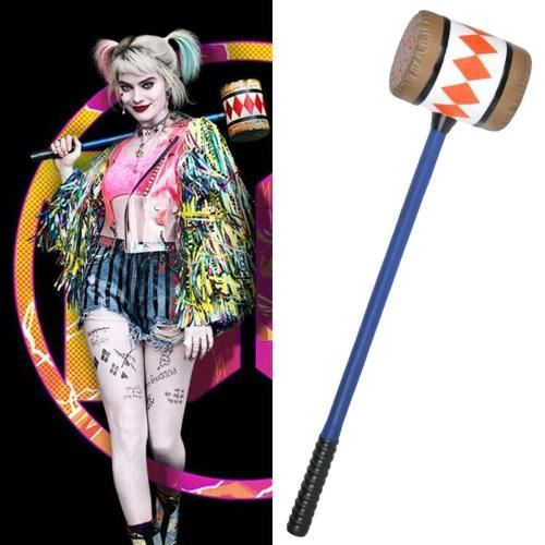 Birds Of Prey Harley Quinn Smile Face Mallet Hammer Halloween Props