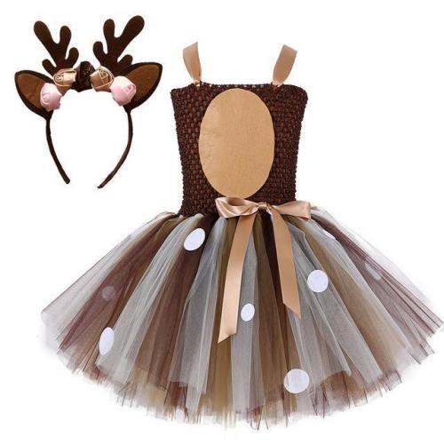 Unicorn Elk Tutu Princess Baby Girls Birthday Dress Halloween Costume