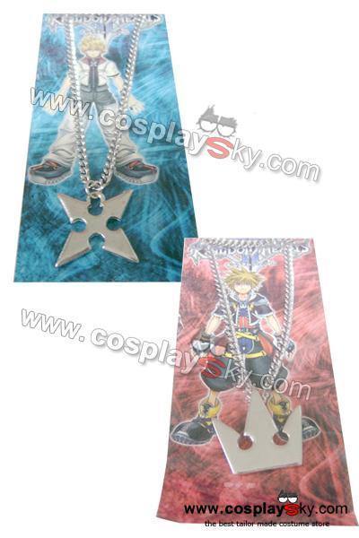 Kingdom Hearts Sora'S Crown & Roxas'S Cross Necklaces