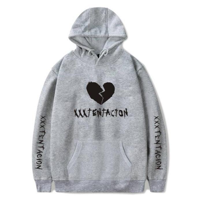 Unisex Broken Heart Xxxtentacion Printed Hoodie Sweatshirt