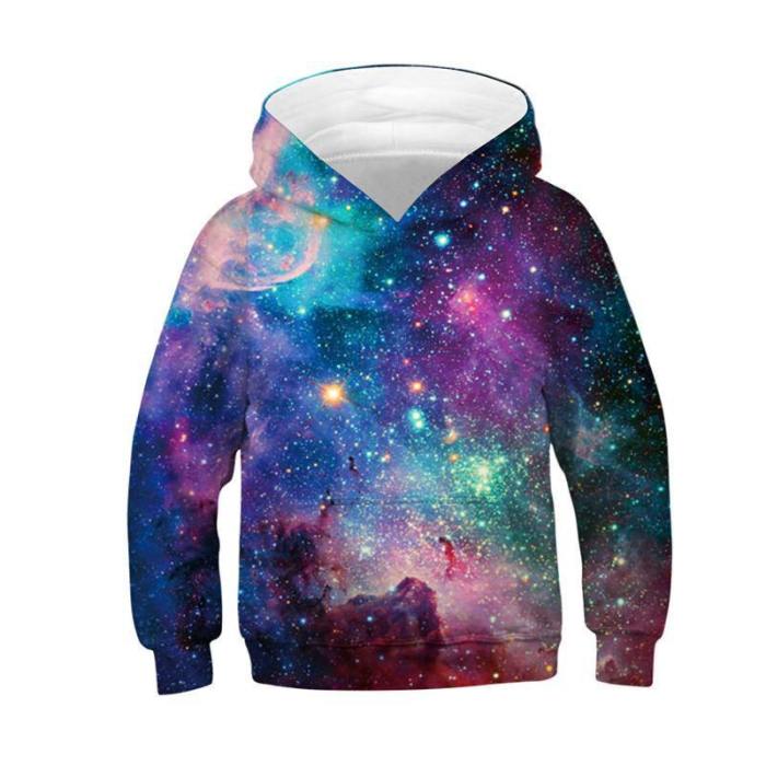 Teen Boys' Galaxy Hoodie Pocket Pullover Hoodies 4-16Y