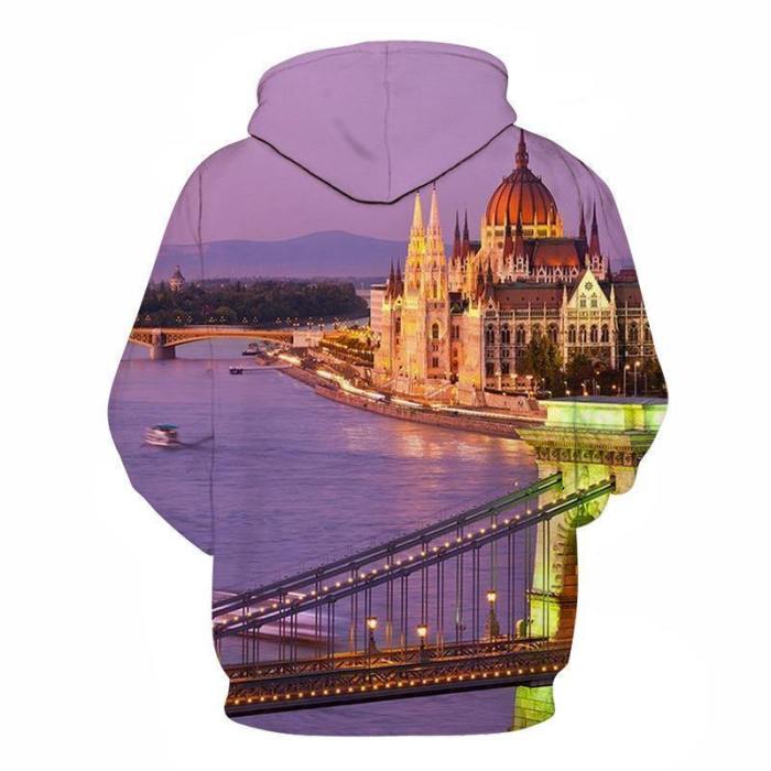 Beautiful Budapest 3D - Sweatshirt, Hoodie, Pullover