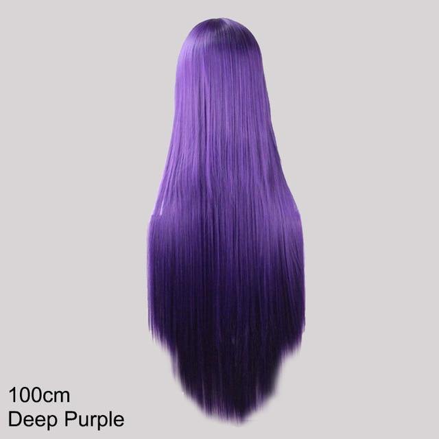 Anime Long Women Synthetic Cosplay Wigs Hair Blue Pink Ombre Wigs For Women Perruque Peruca Halloween