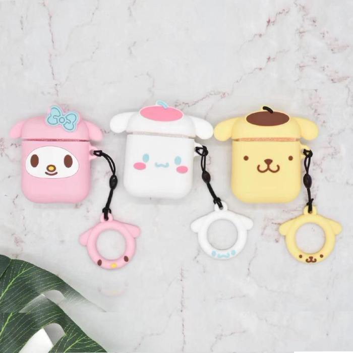 My Melody Cinnamoroll Purin Apple Airpods Protective Case Cover With Matching Key Ring