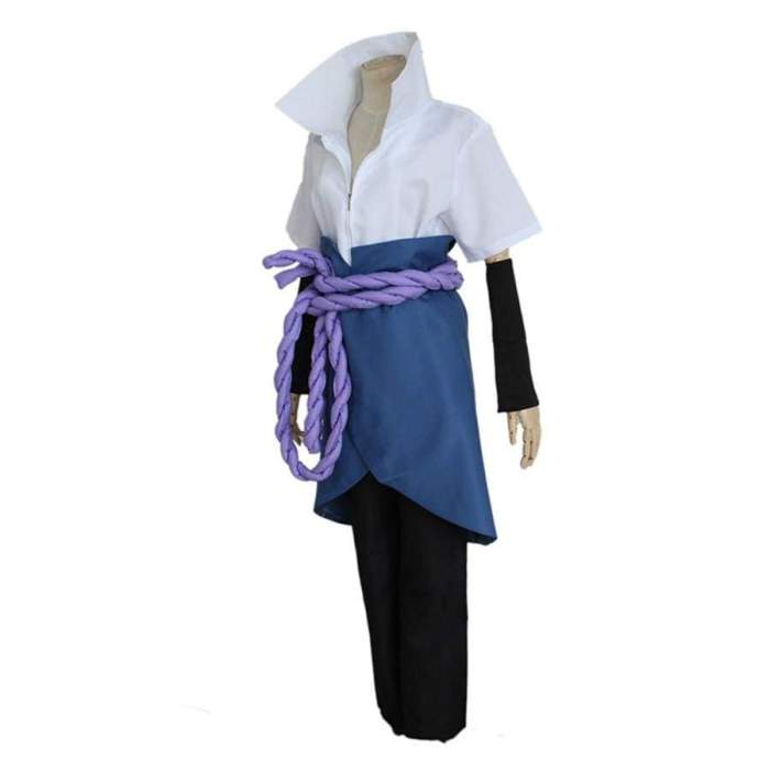 Japanese Anime Naruto Shippuden Clothing Uchiha Sasuke Cosplay Costumes 4th Generation Clothes