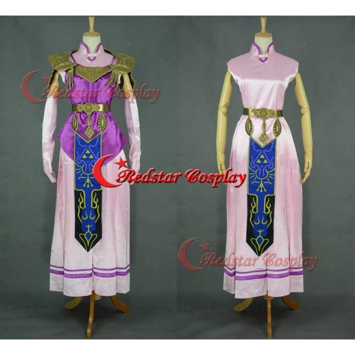 Princess Zelda Cosplay Costume (Purple) From The Legend Of Zelda: Twilight Princess Custom In Any Size