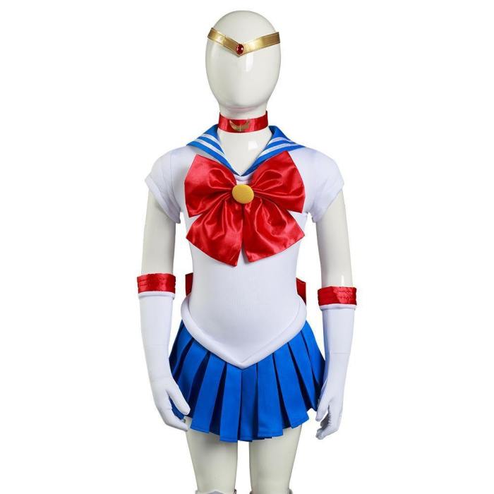 Anime Sailor Moon-Sailor Moon/Tsukino Usagi Kids Grils Dress Outfits Halloween Carnival Suit Cosplay Costume